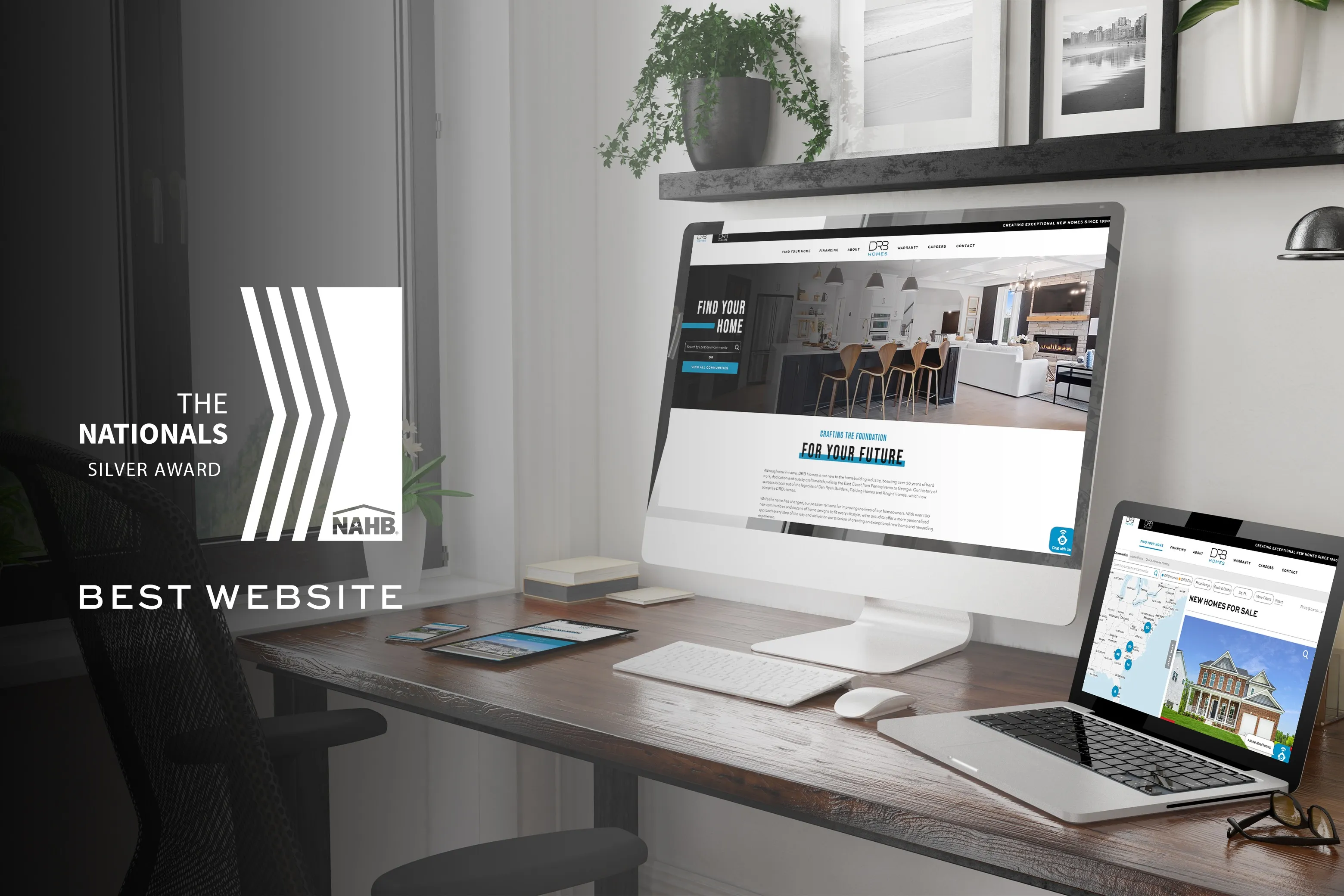 Celebrating Excellence: DRB Homes Wins Nationals Silver Award for Website