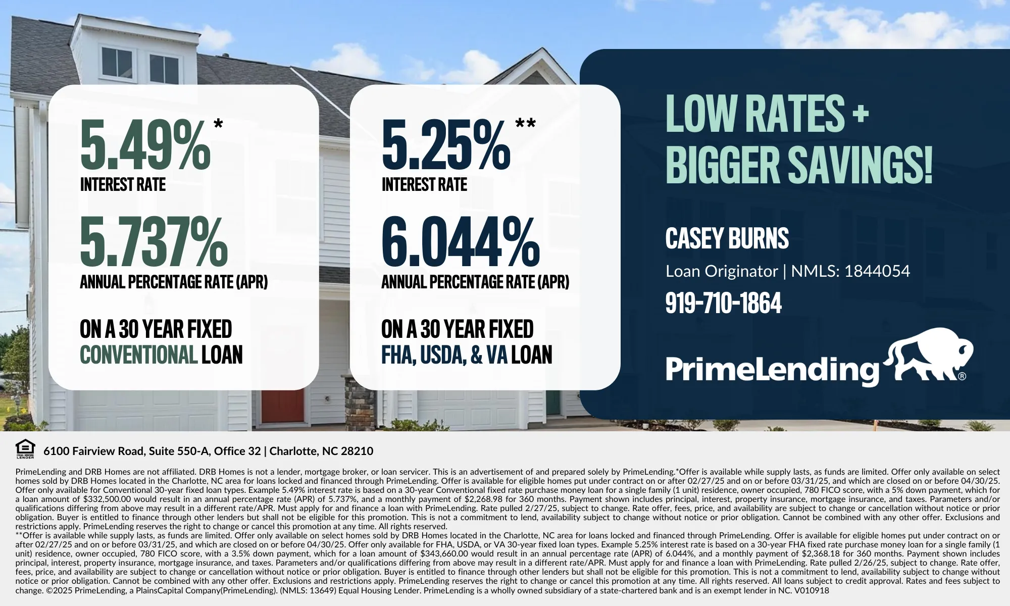 5.49% low interest rate promotional offer