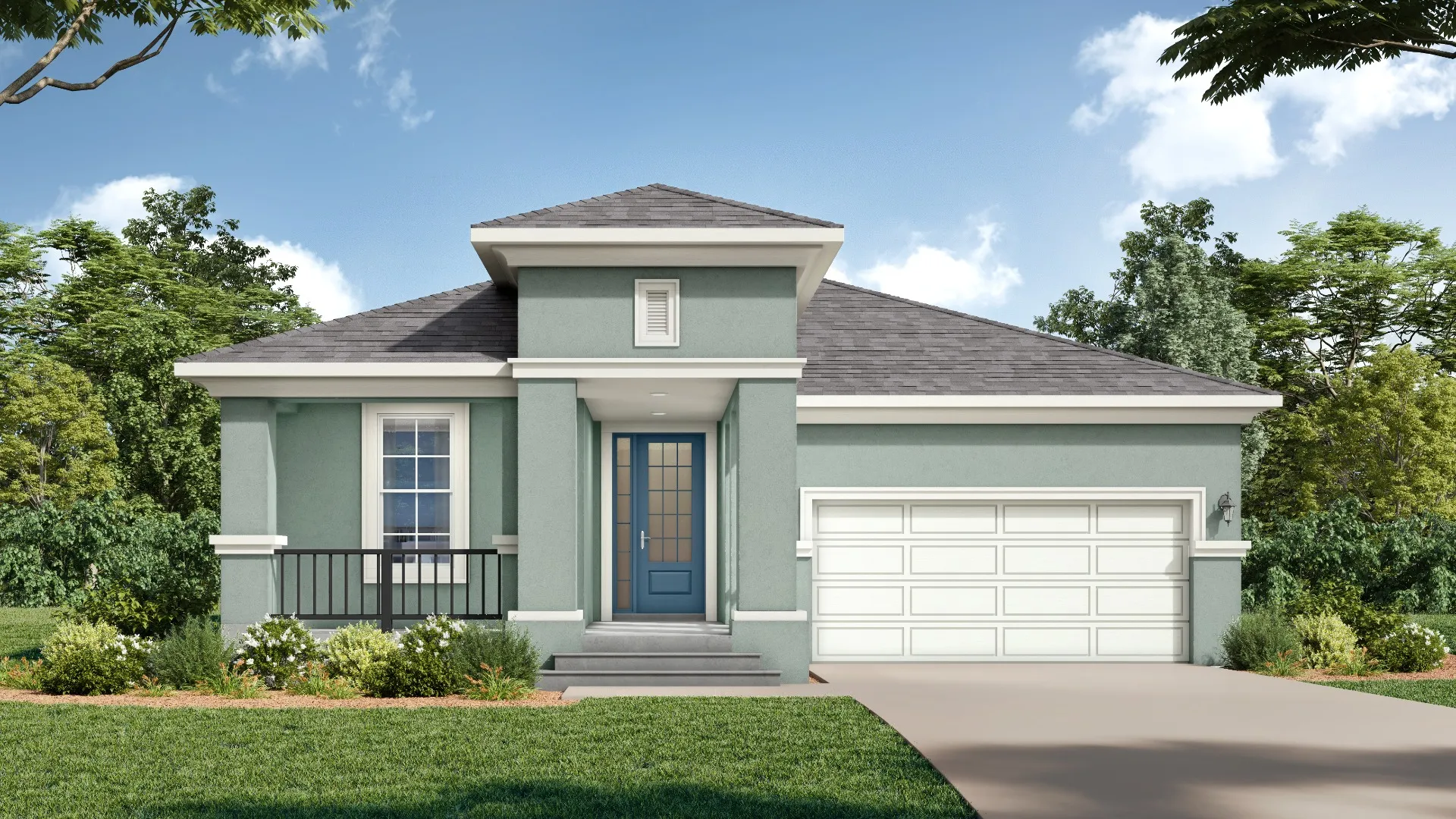 This home — photograph published by the builder