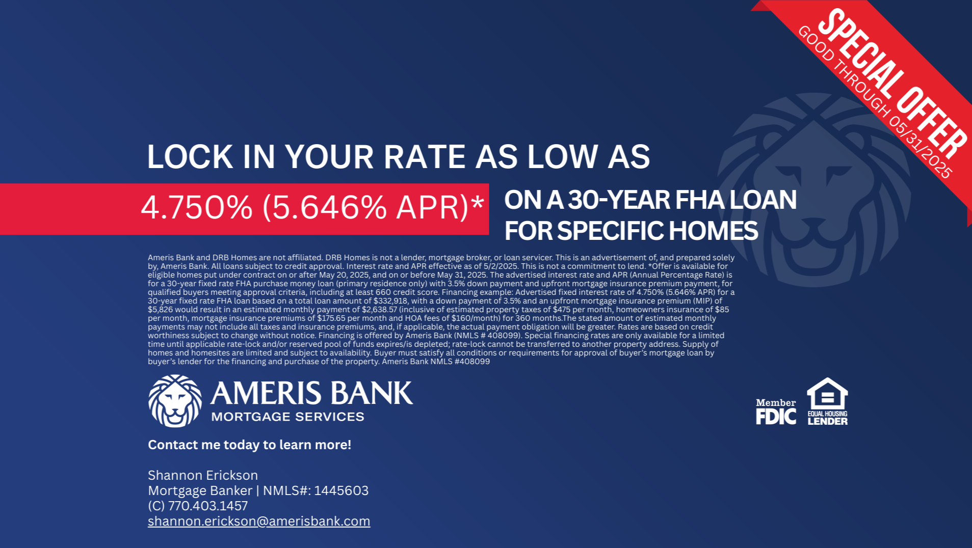 Special Rate offer