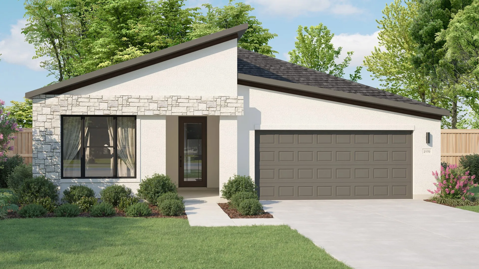 This home — photograph published by the builder