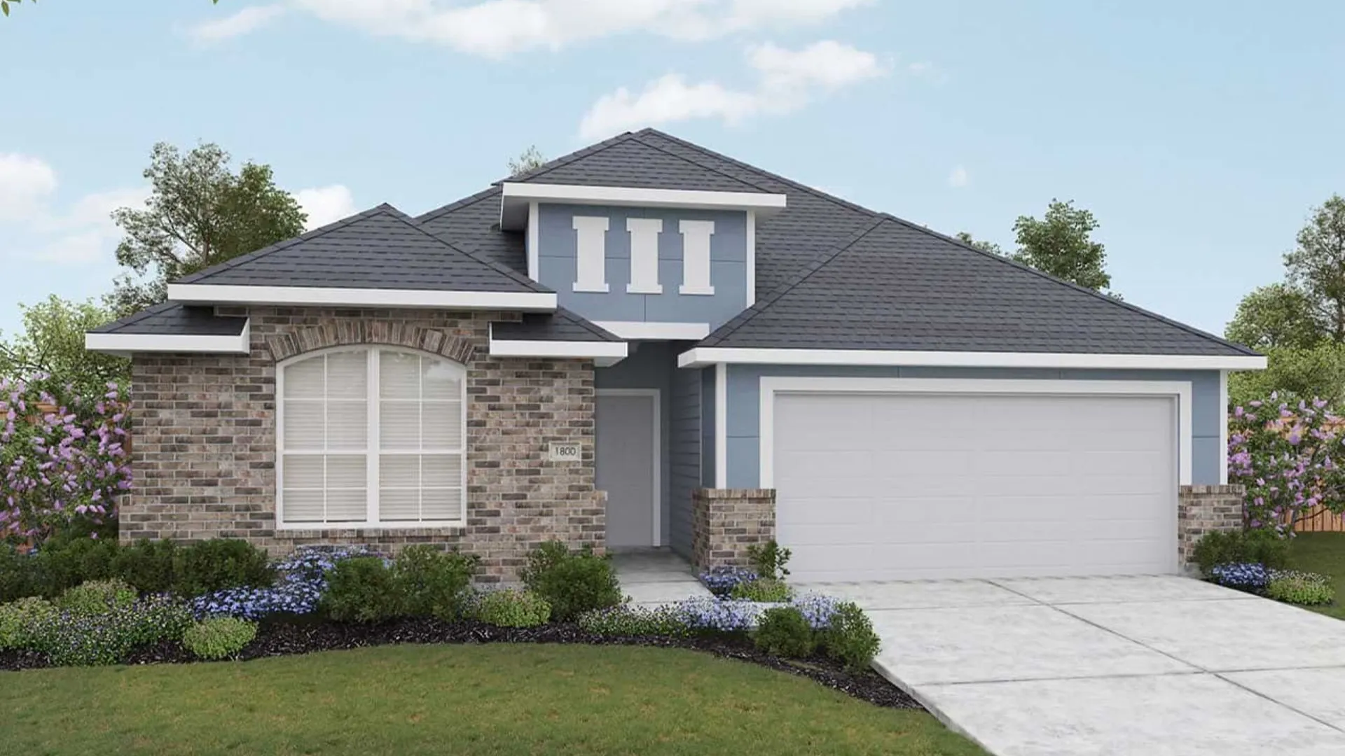 This home — photograph published by the builder