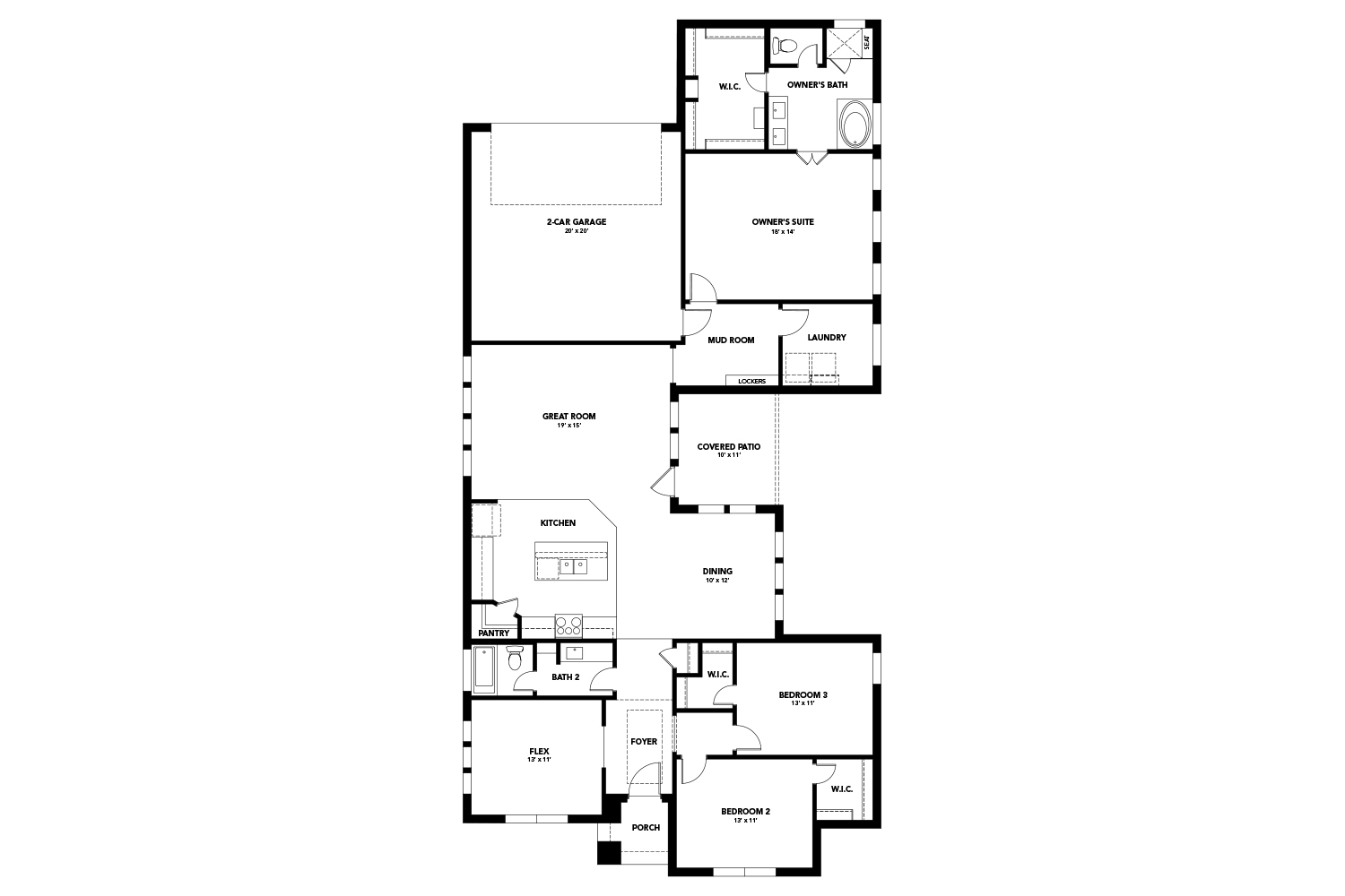 Albany II floor plan drawing