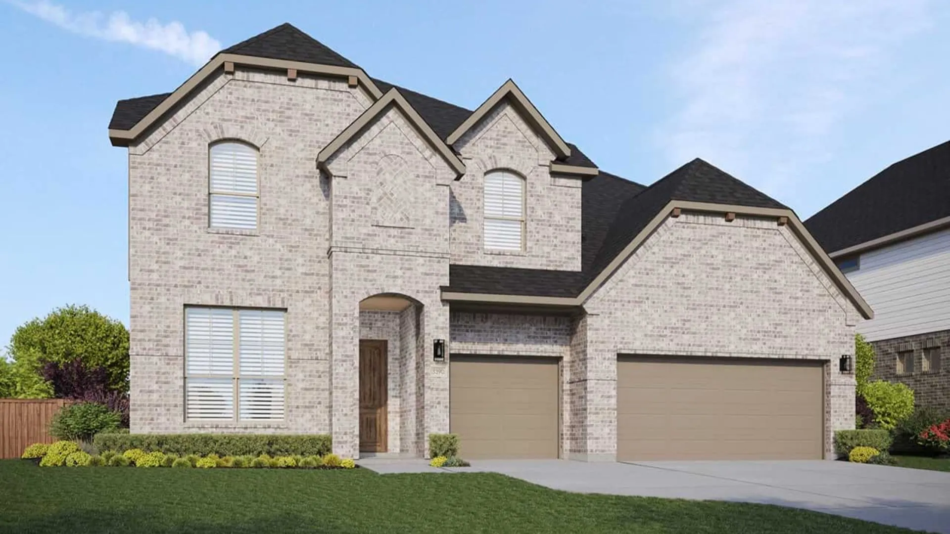 This home — photograph published by the builder