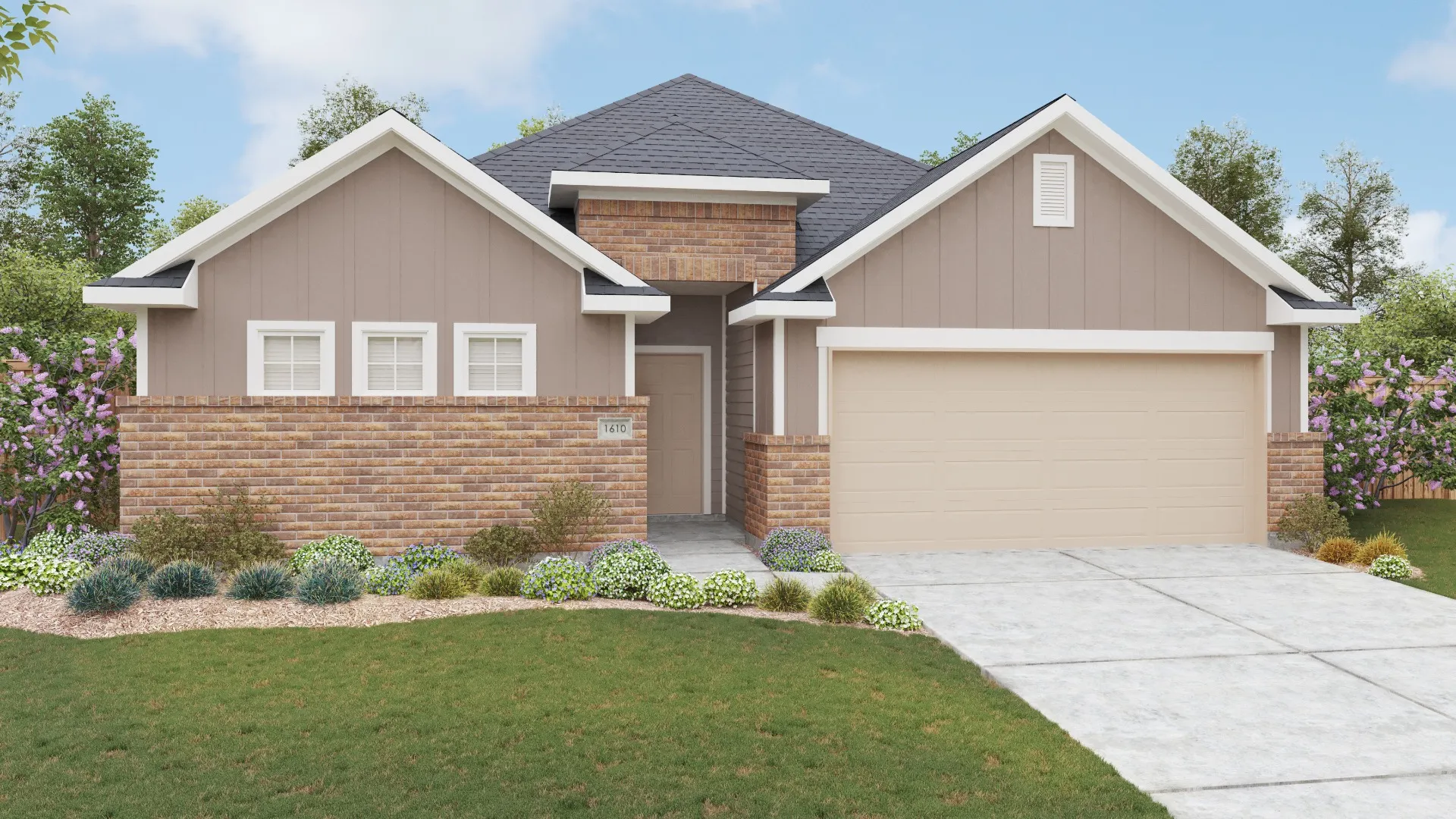 This home — photograph published by the builder