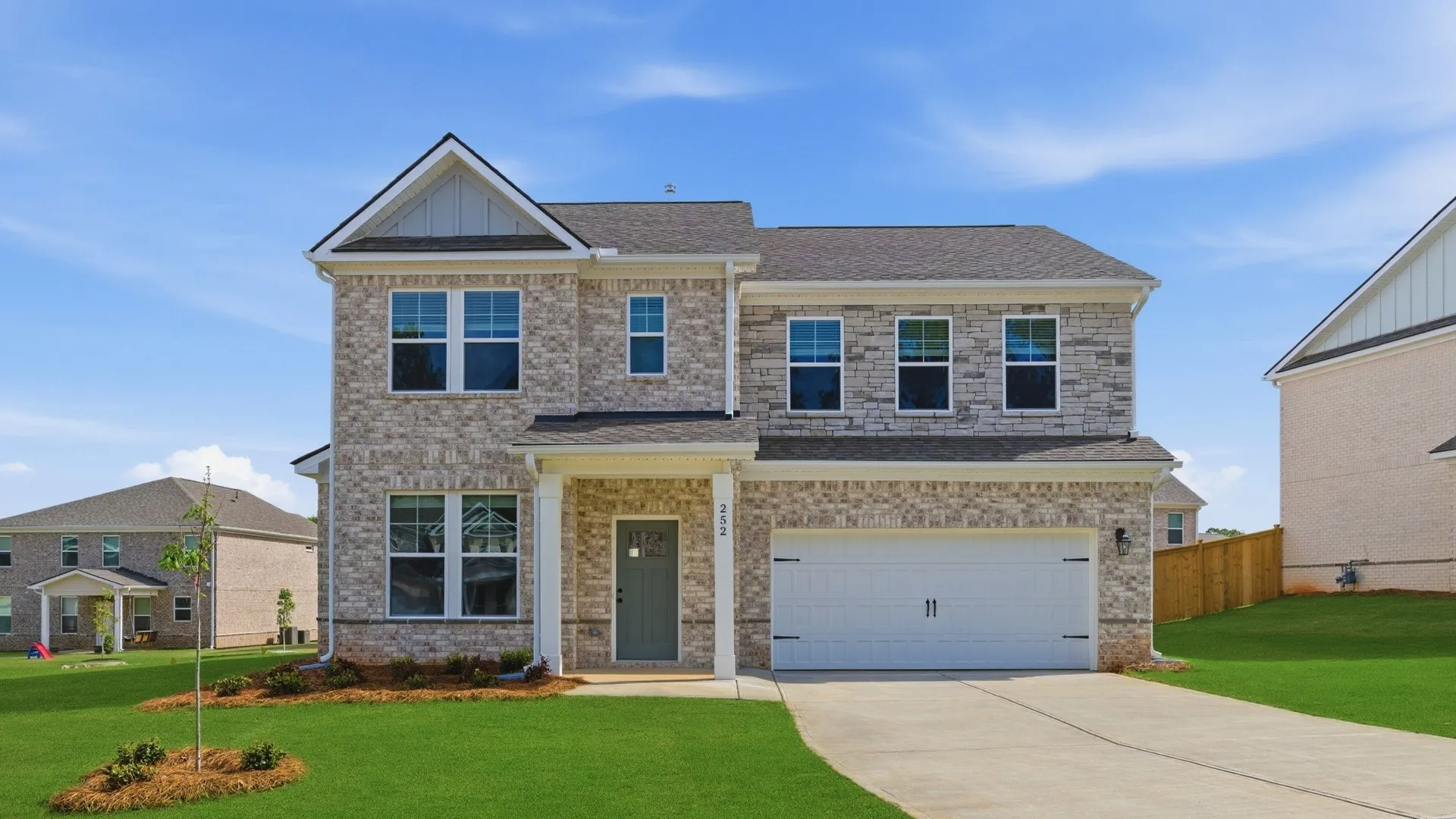 This home — photograph published by the builder