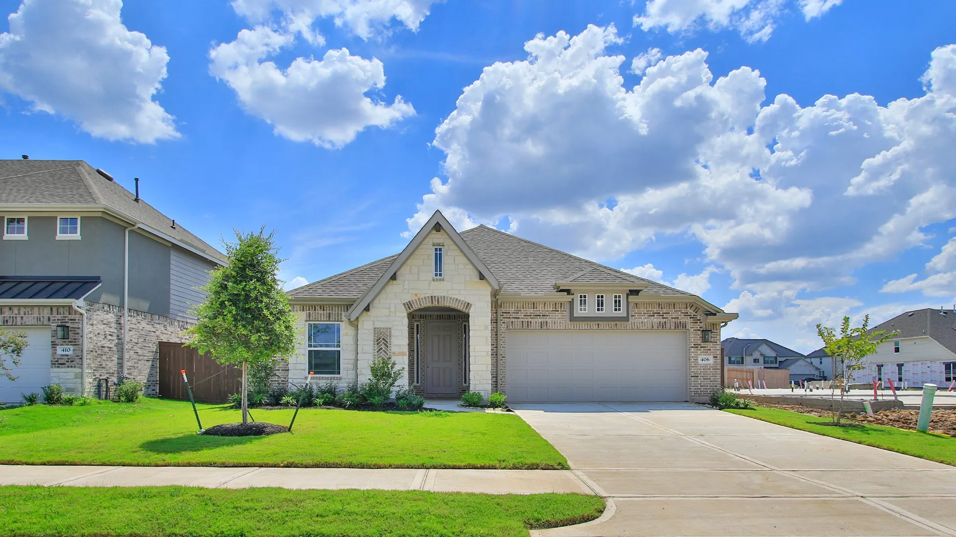 This home — photograph published by the builder
